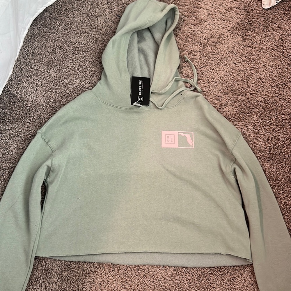 BlueLine Surf & Paddle Co. long sleeve women’s teal shirt cropped